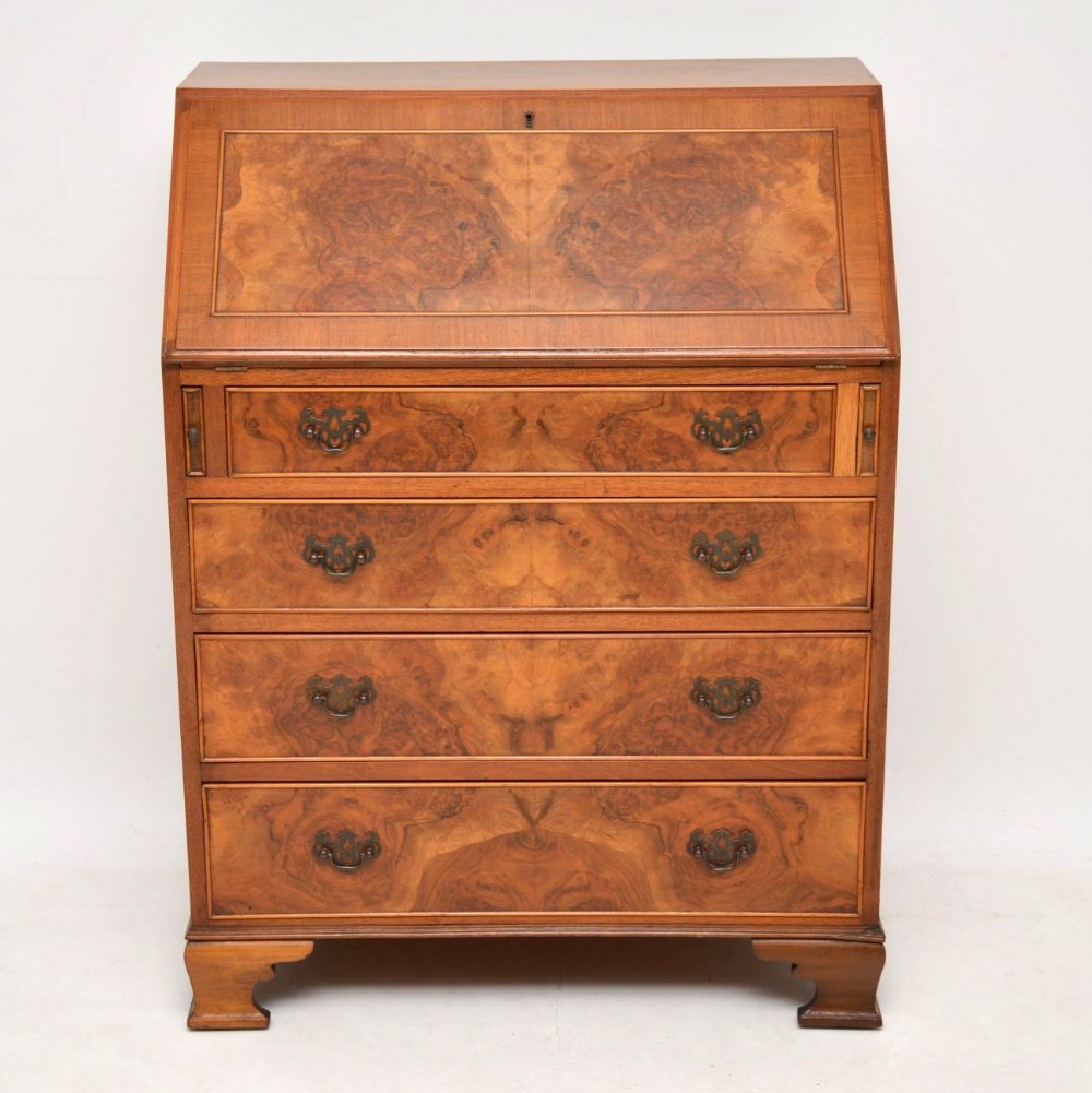  Antique Burr Walnut Writing Bureau 