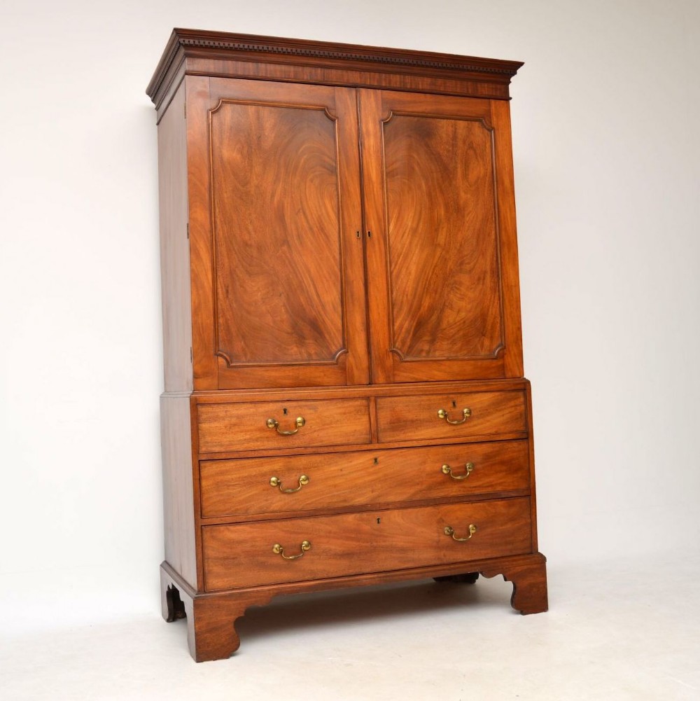 Antique Georgian Mahogany Linen Press