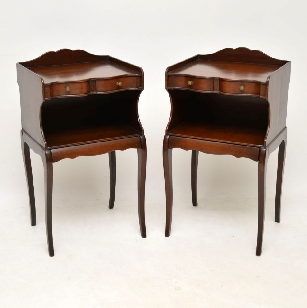 Pair of Antique Mahogany Bedside Cabinets