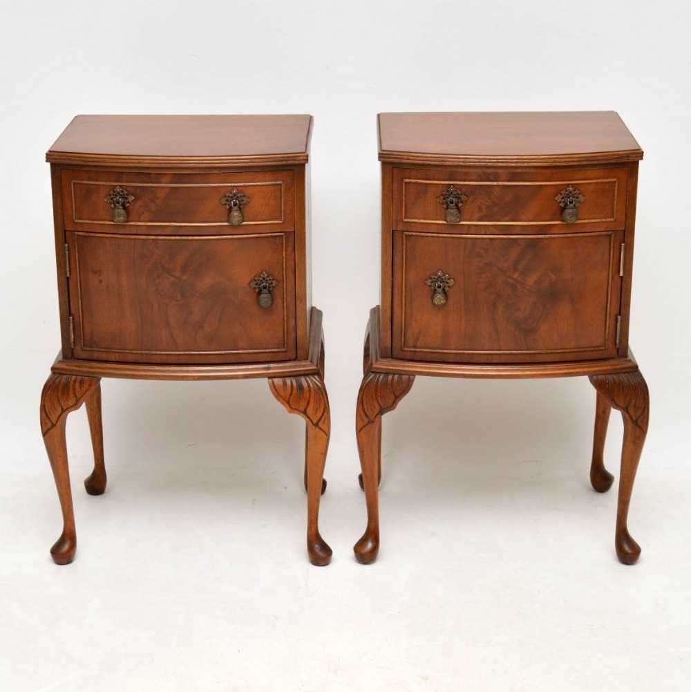 Pair of Antique Mahogany Bedside Cabinets 