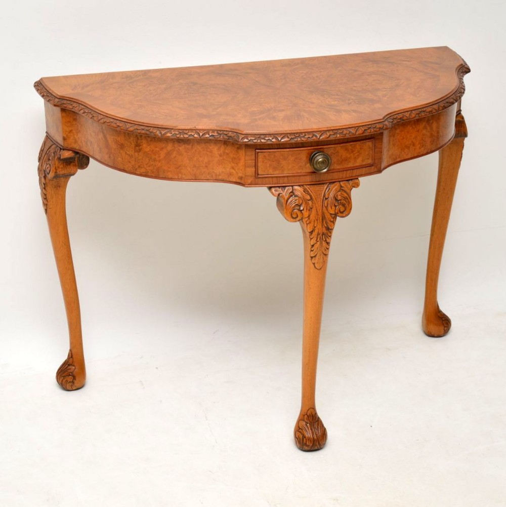 Antique Burr Walnut Console Table