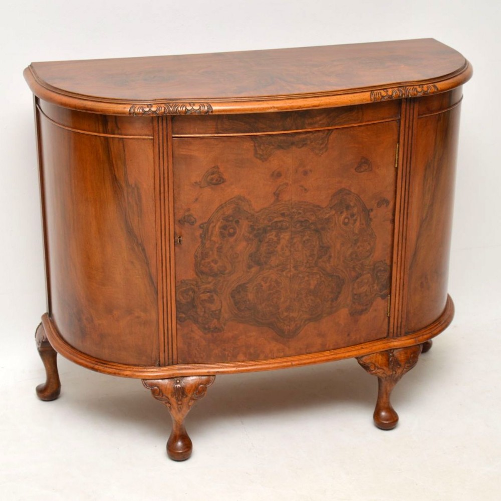 Antique Burr Walnut Side Cabinet