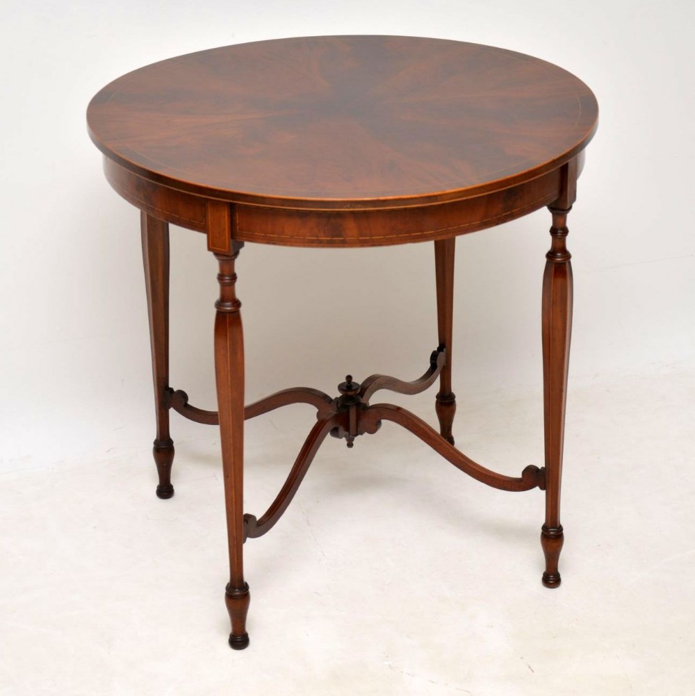 Antique Edwardian Inlaid Mahogany Occasional Table