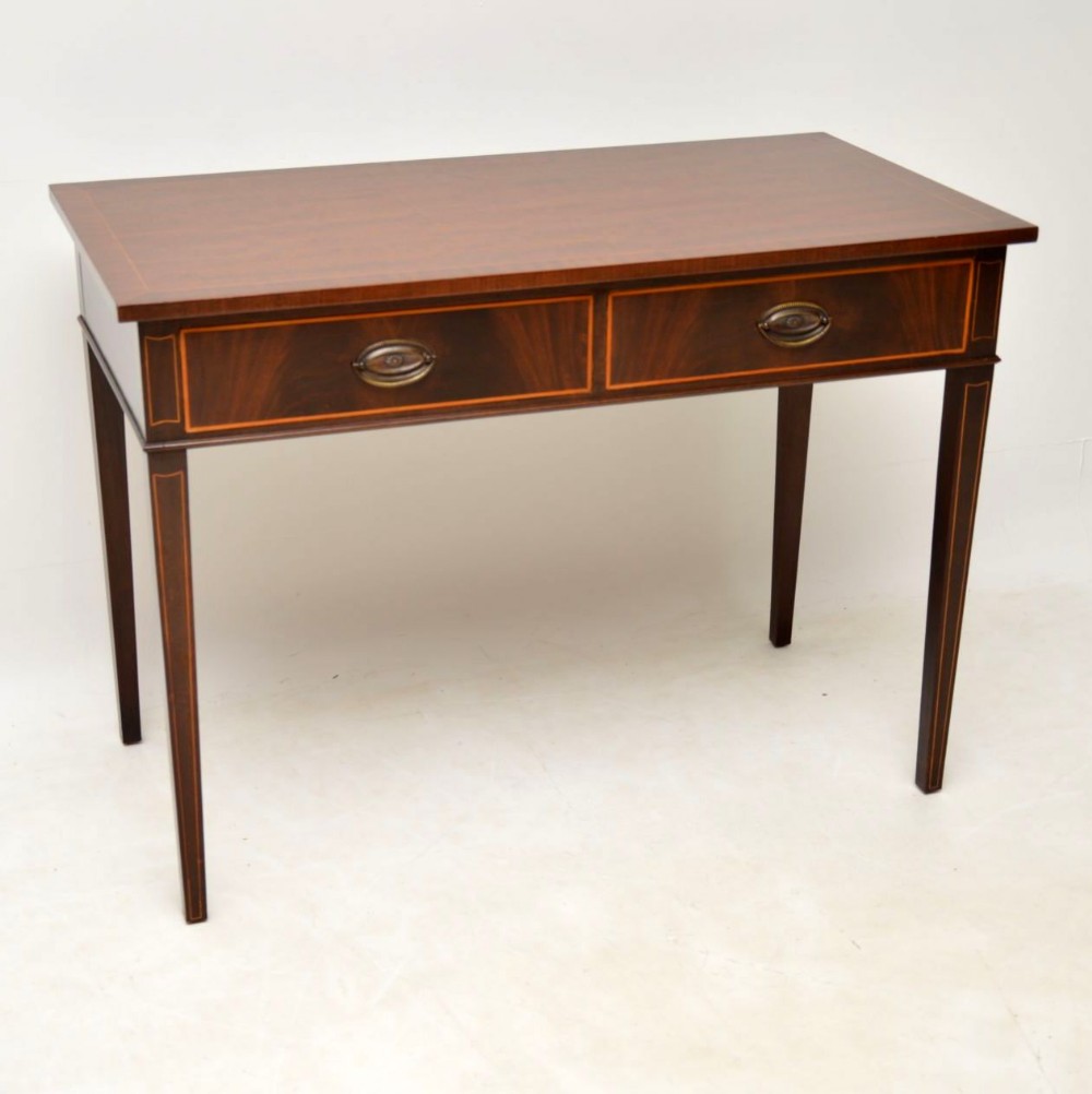 Antique Georgian Style Inlaid Mahogany Writing Table