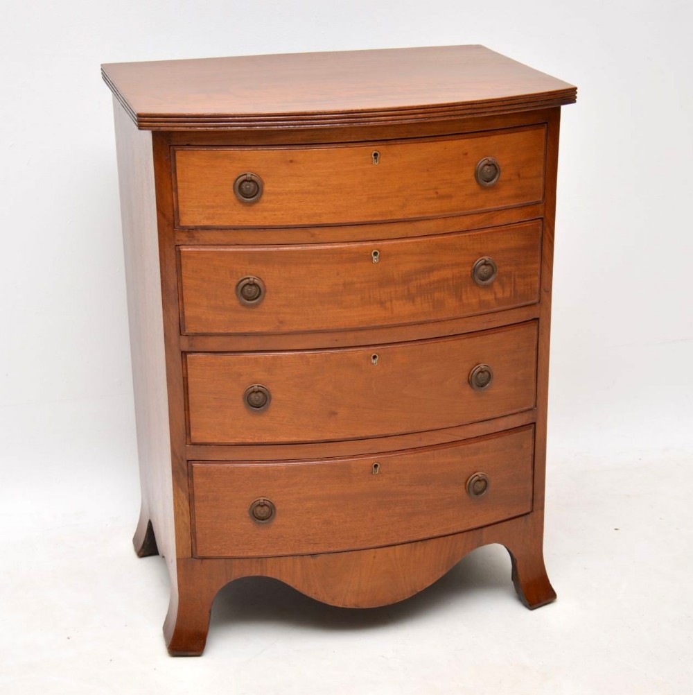 Antique Mahogany Bow Front Chest of Drawers