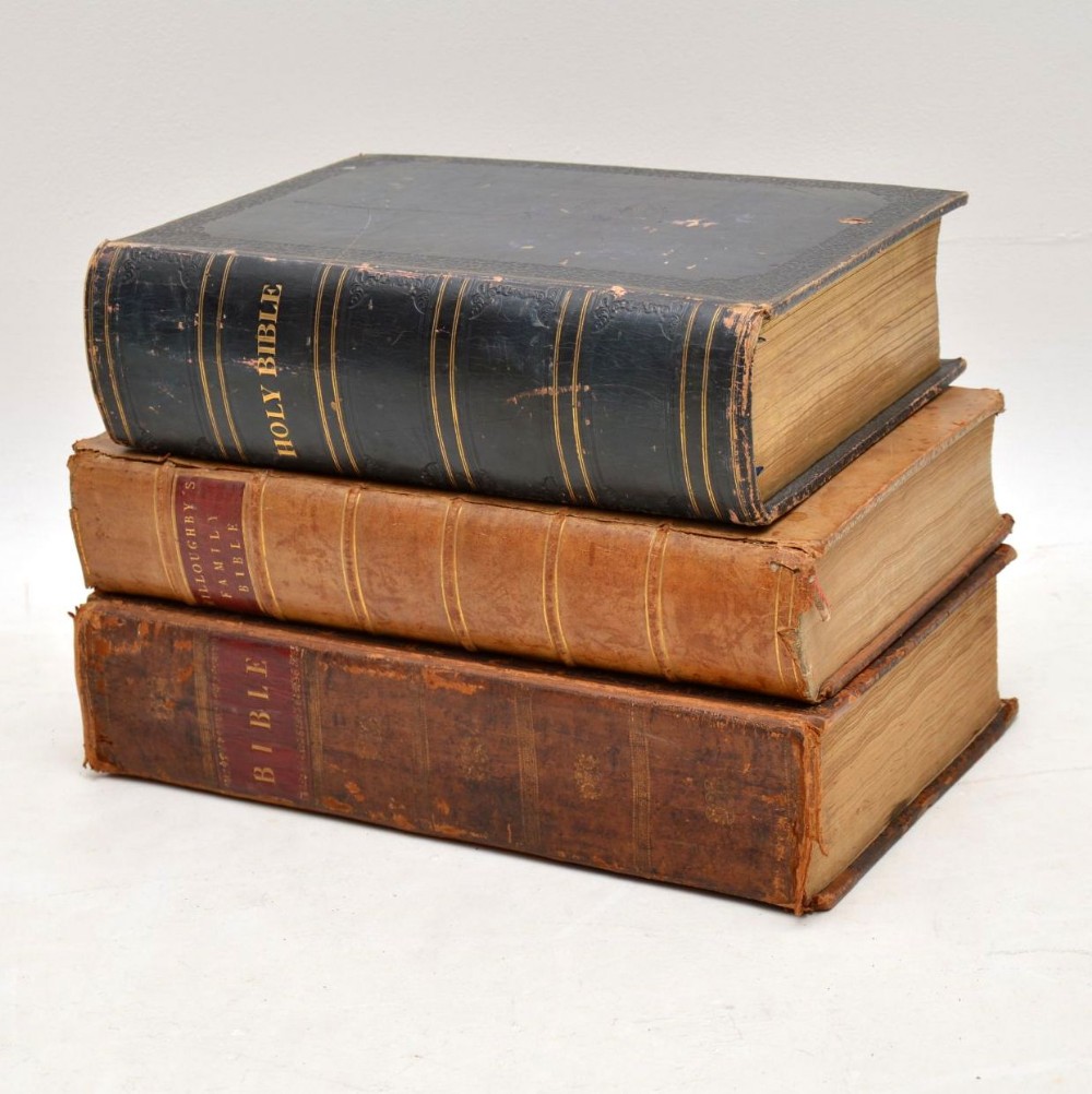 Set of Three Very Large Antique Holy Bibles 1778 , 1813 & 1844