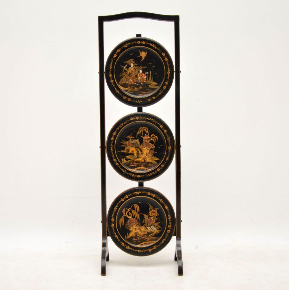 Antique Chinoiserie Cake Stand