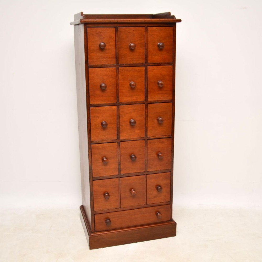  Large Antique Victorian Mahogany Apothecary Chest of Drawers