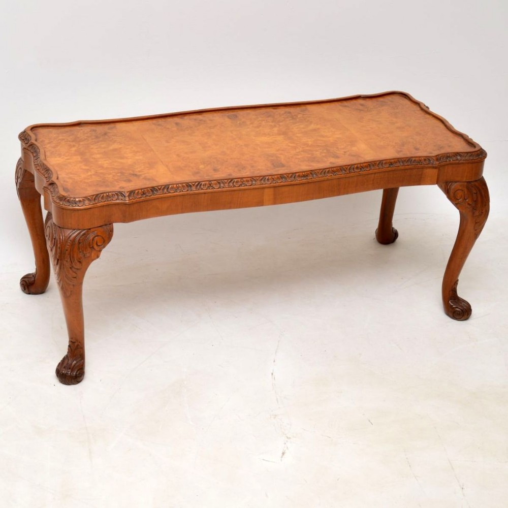 Antique Burr Walnut Queen Anne Coffee Table