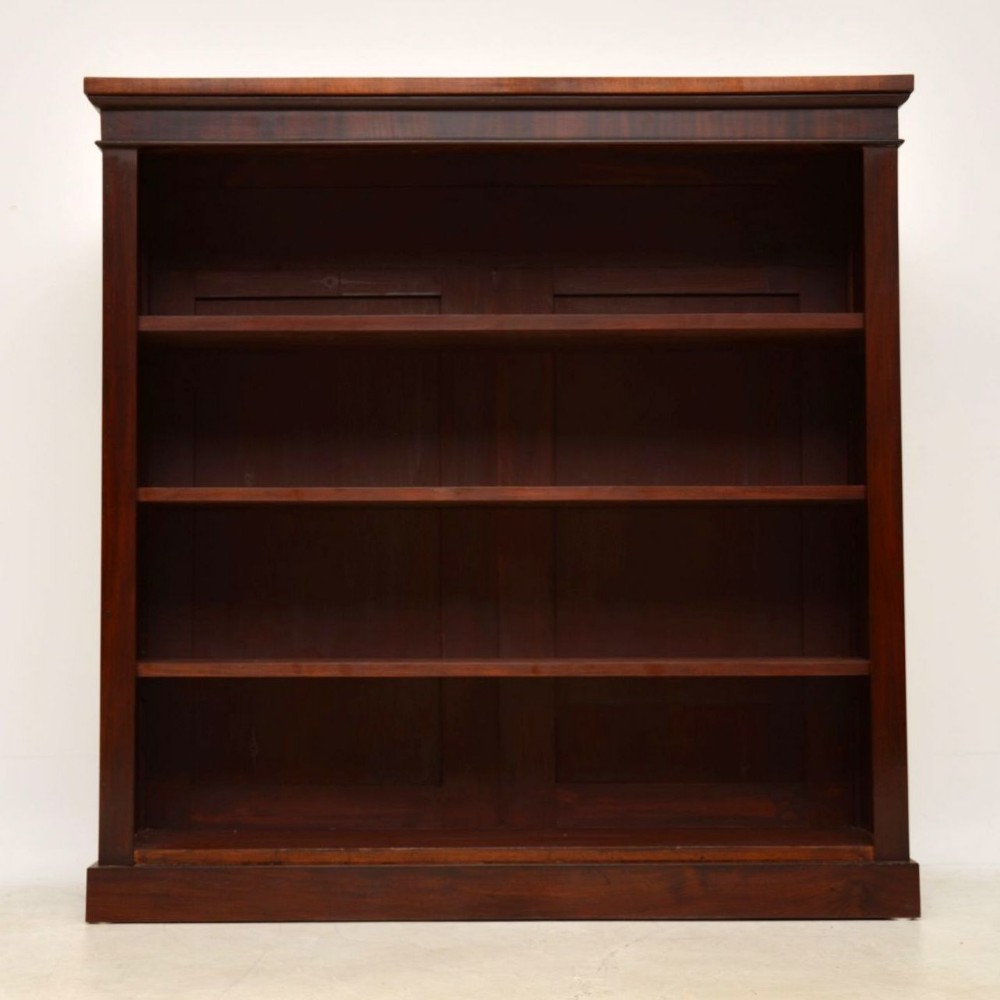 Antique Victorian Mahogany Open Bookcase