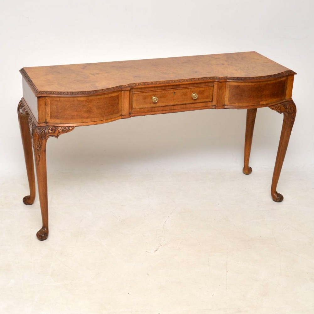 Antique Burr Walnut Console Table