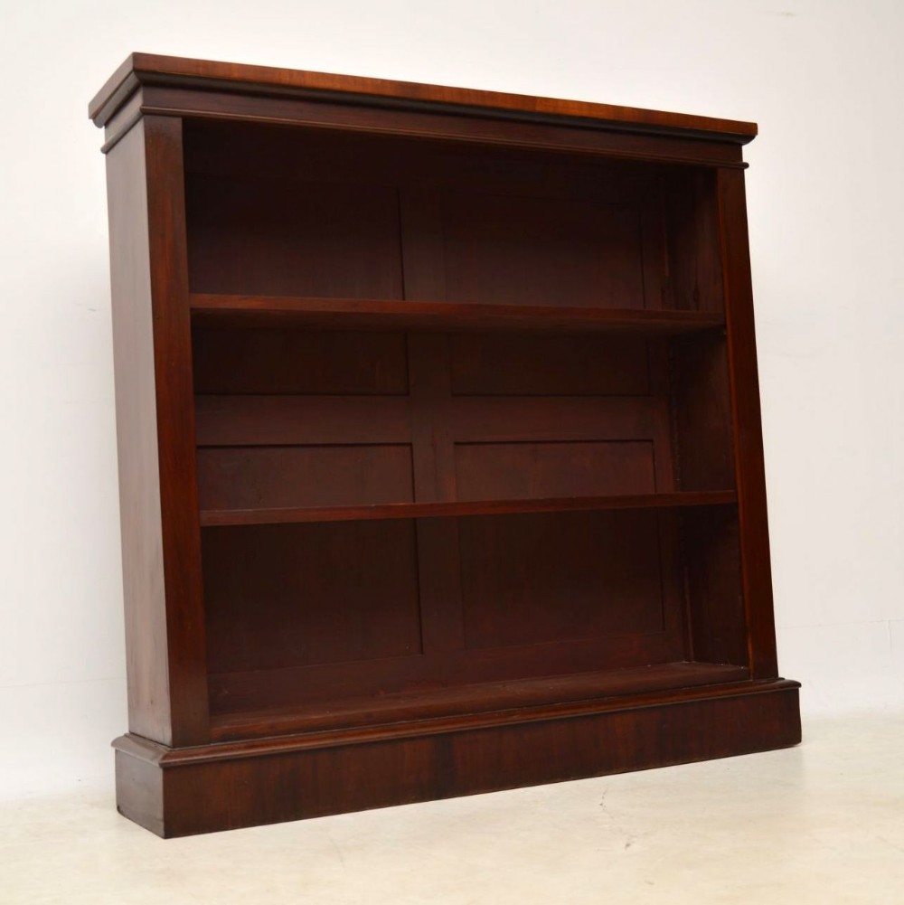 Antique Victorian Mahogany Open Bookcase