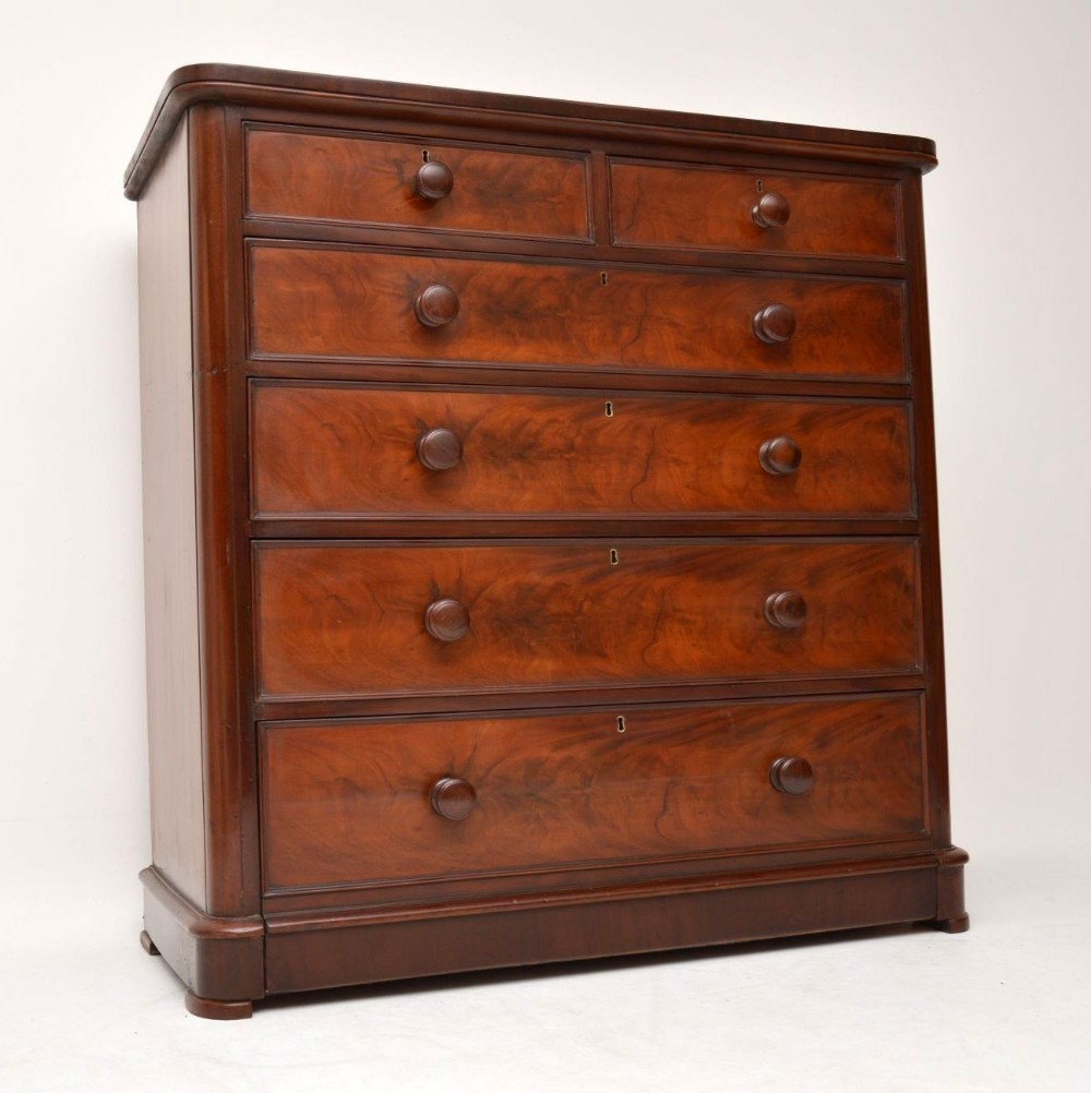 Large Antique Victorian Mahogany Chest of Drawers