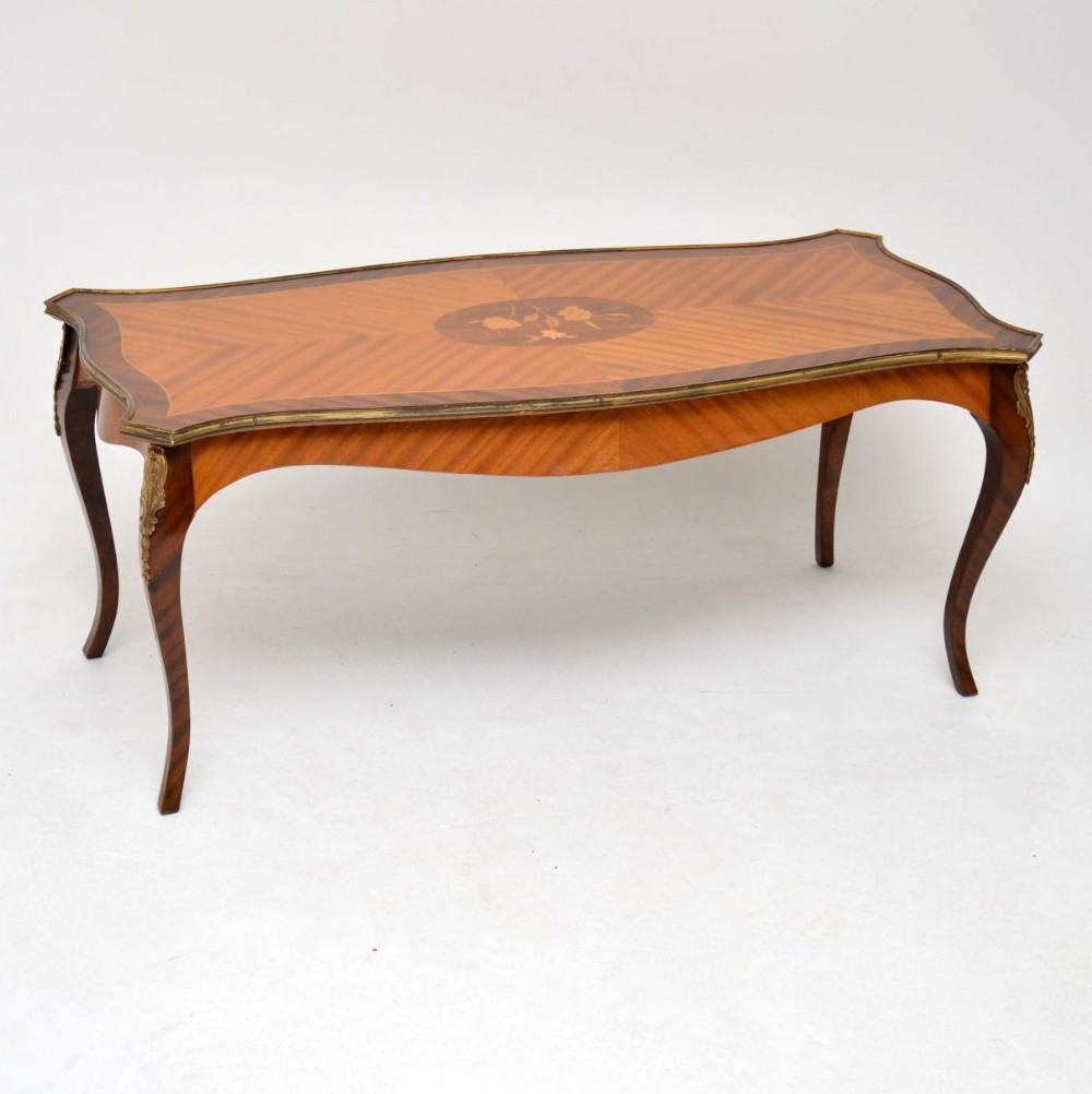 Antique French Inlaid Kingwood Coffee Table