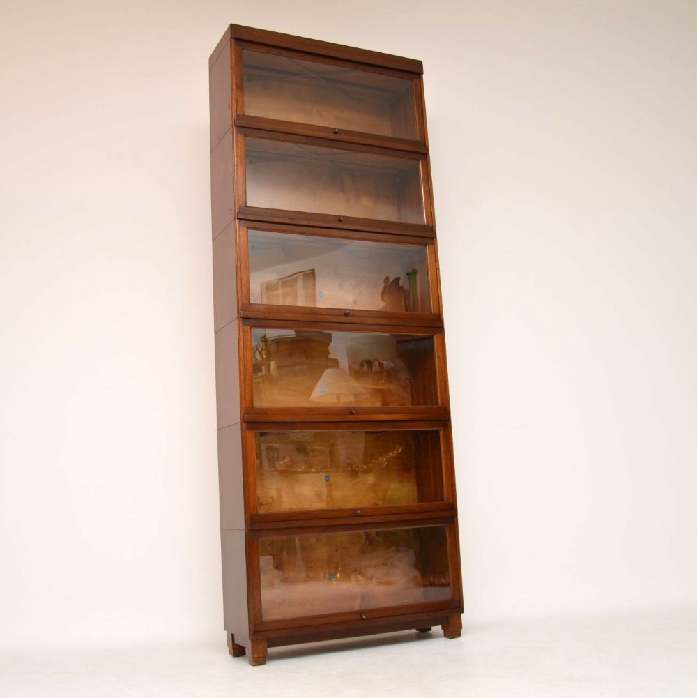 Antique Mahogany Globe Wernicke Stacking Bookcase