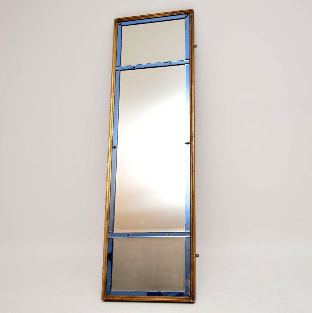 Antique Venetian Gilt Wood Coloured Glass Mirror