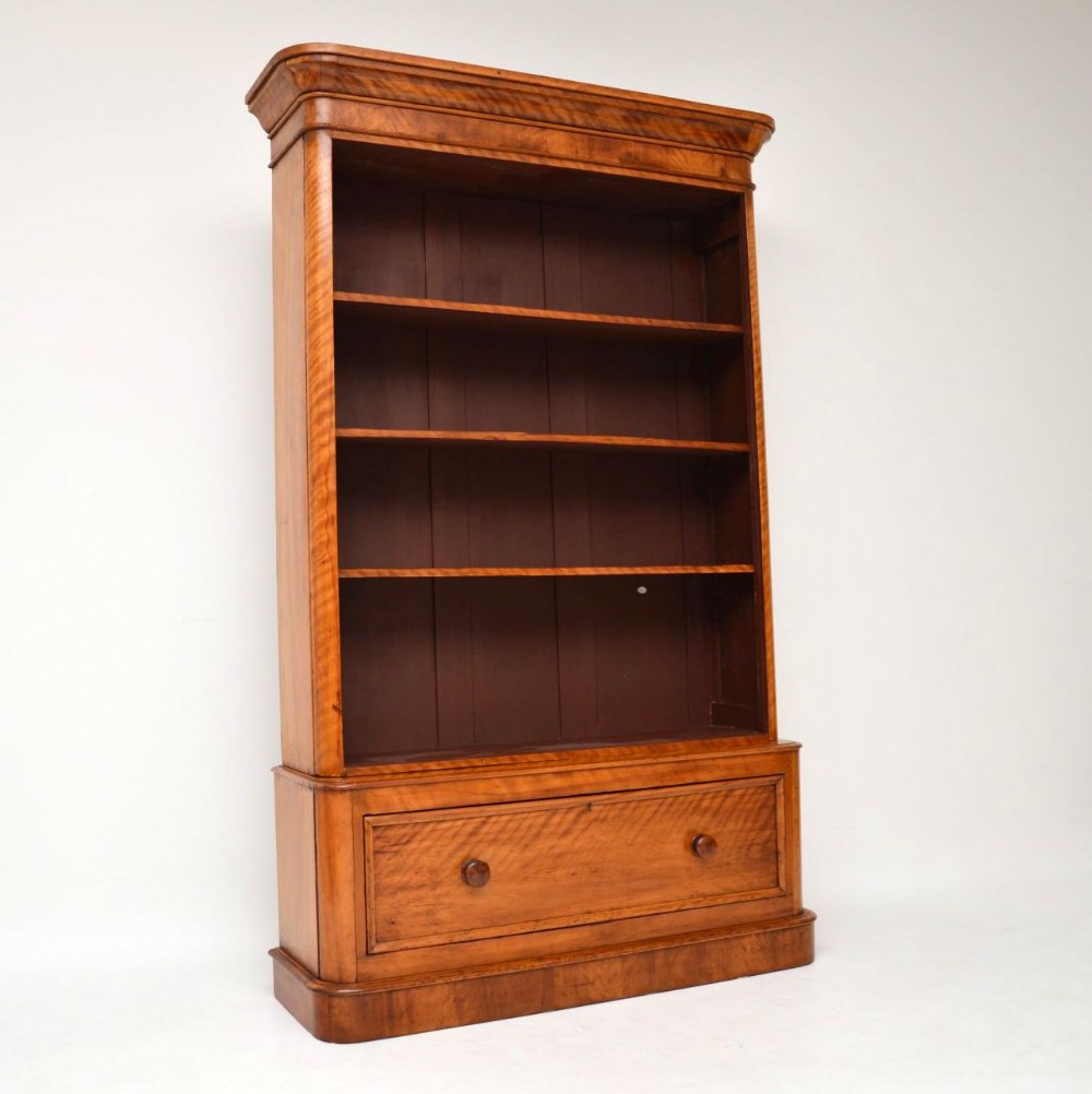 Antique Victorian Satinwood Bookcase