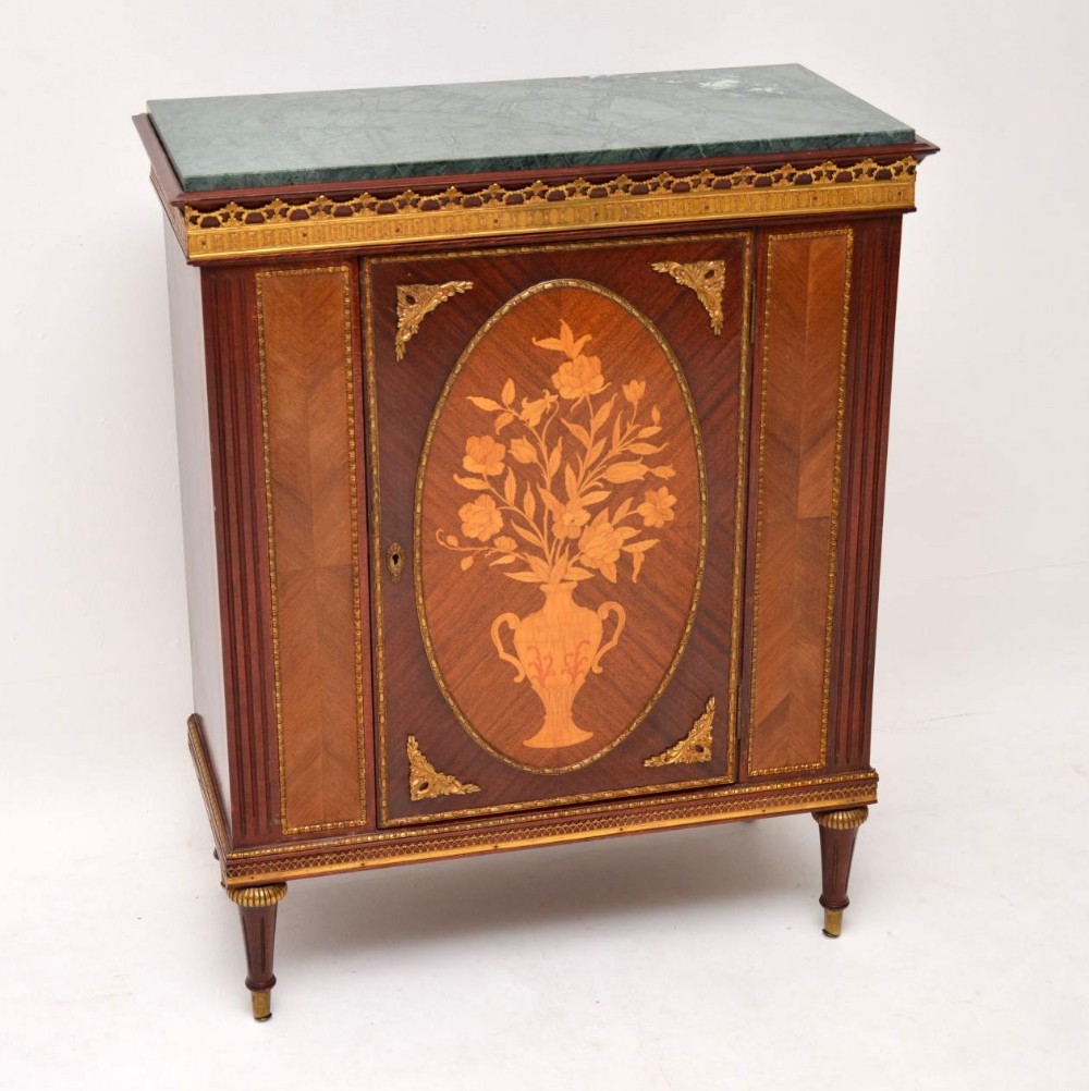 Antique French Marble Top Cabinet