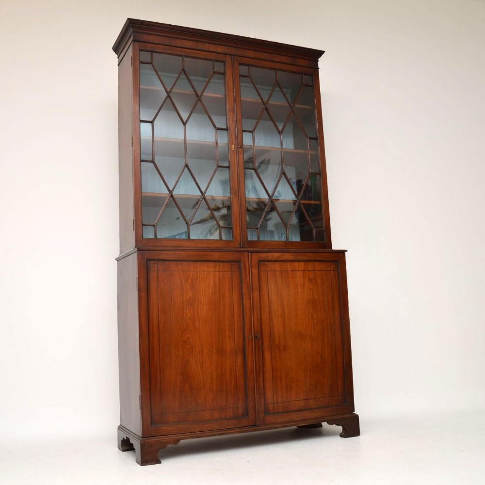 Antique Georgian III Mahogany Library Bookcase