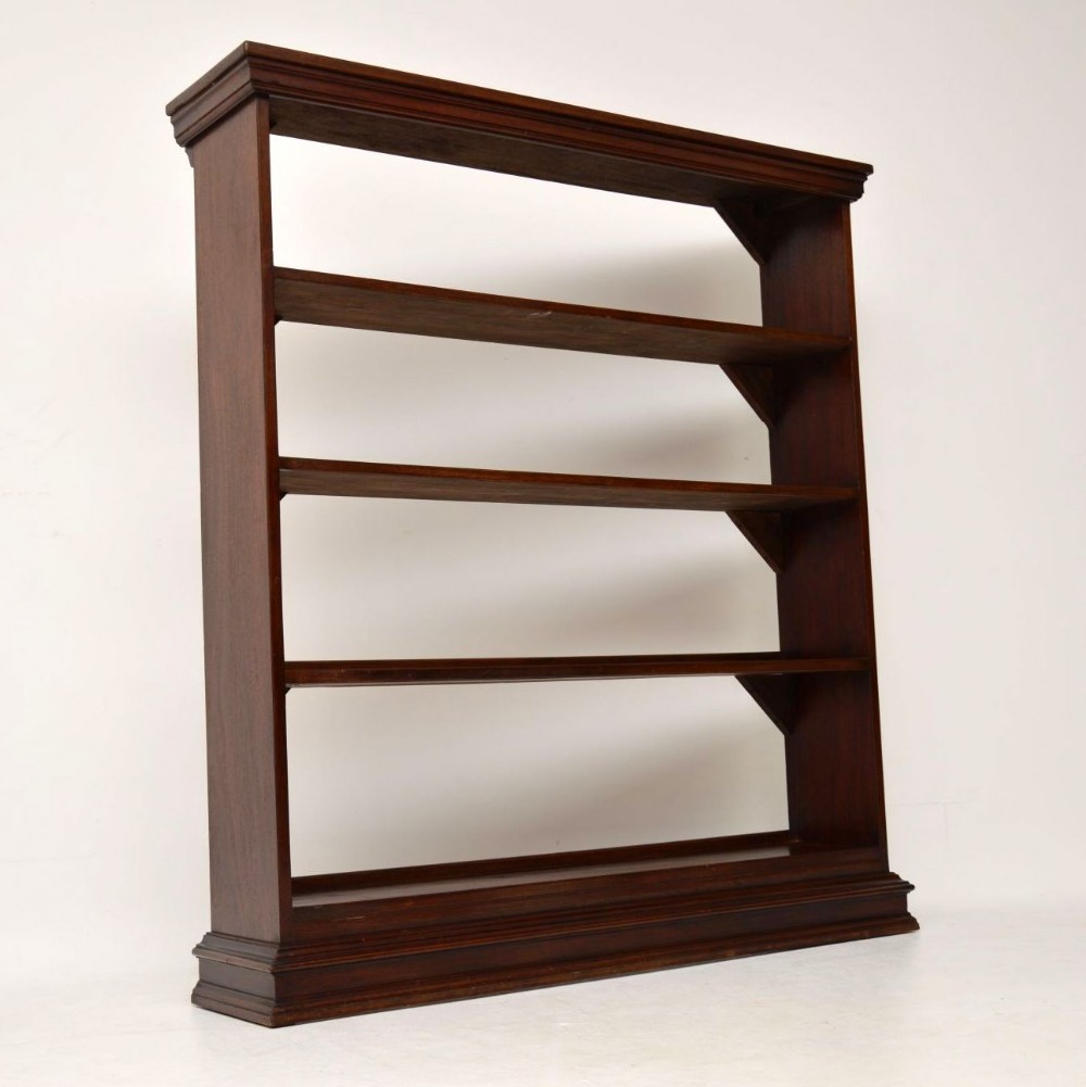 Antique Victorian Mahogany Open Bookcase
