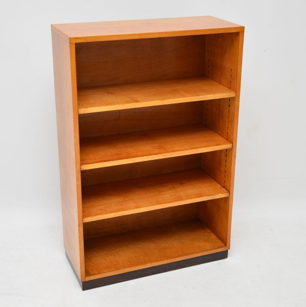 1920’s Original Art Deco Bookcase in Satin Birch & Rosewood