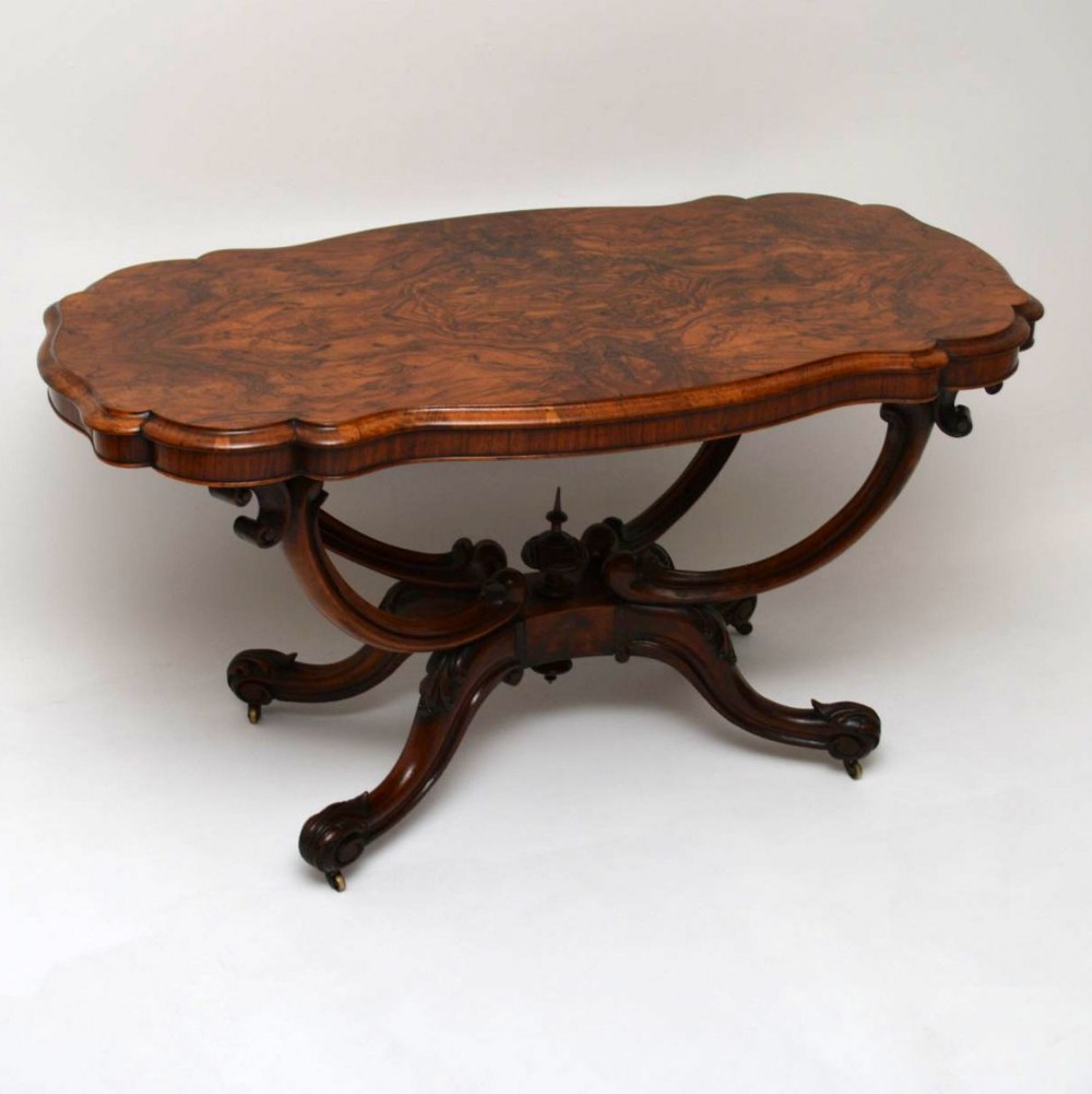 Antique Victorian Burr Walnut Centre Table
