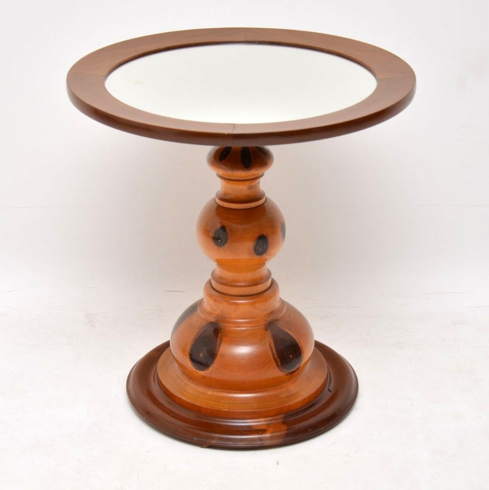Antique Mirrored Top Side Table