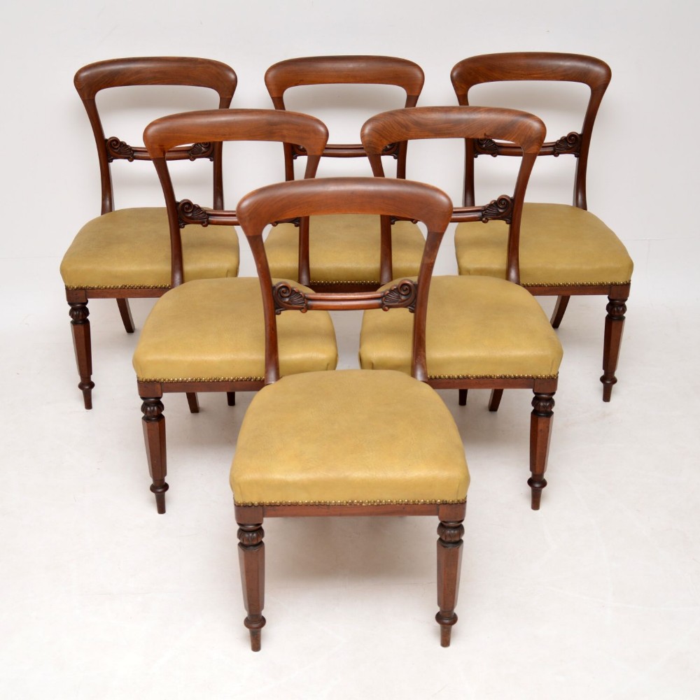Set of 6 Antique William IV Mahogany Dining Chairs