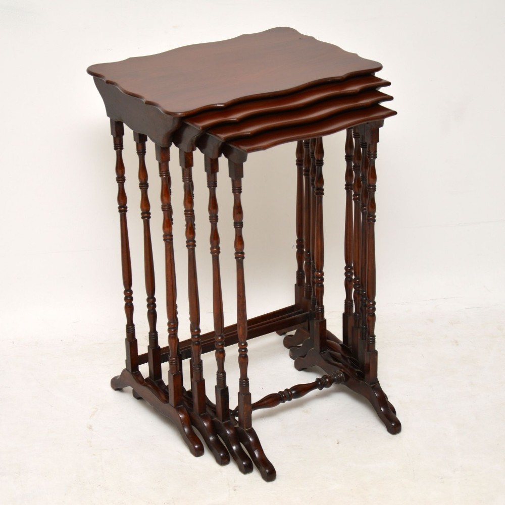 Antique Mahogany Nest of Four Tables
