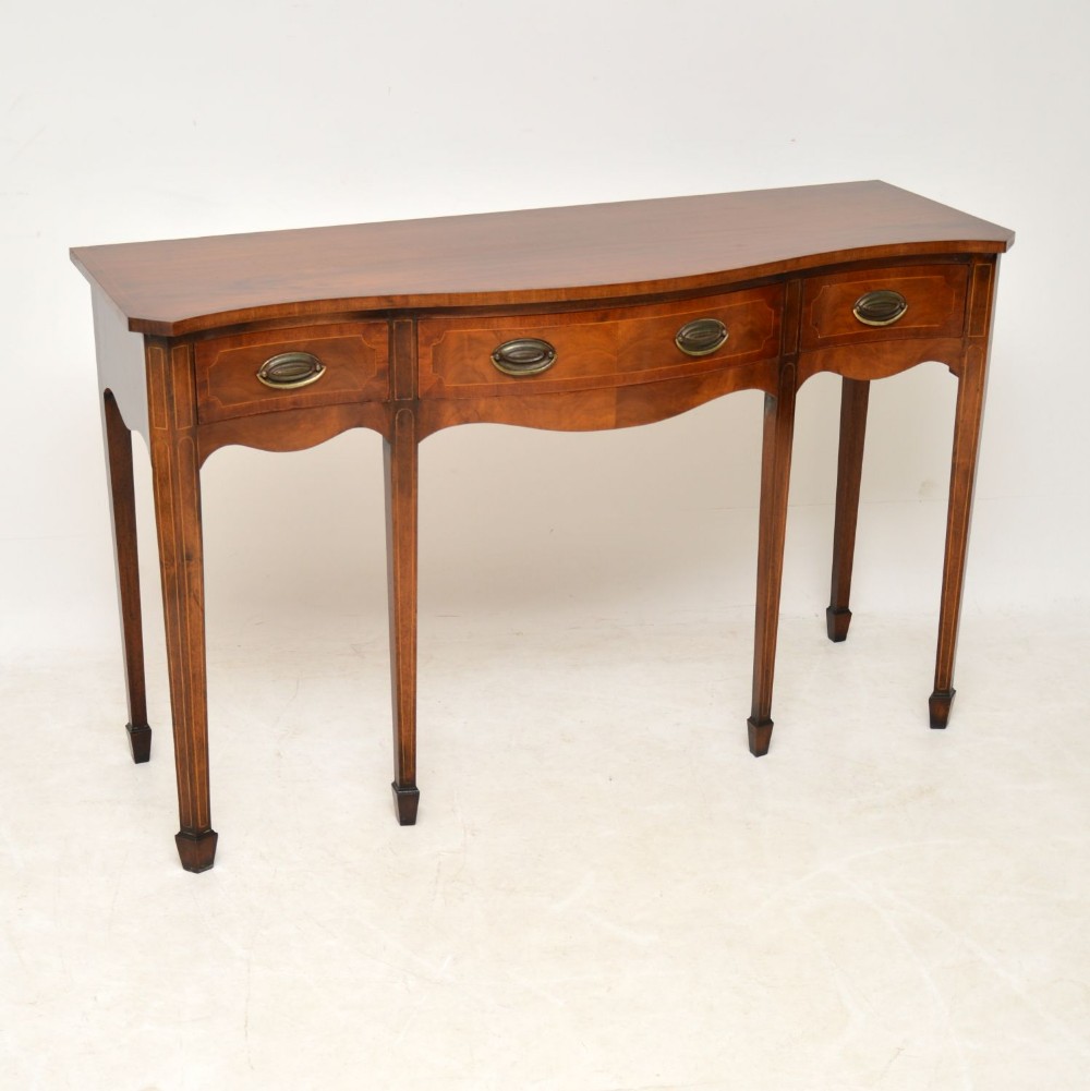 Antique Inlaid Mahogany Console Table