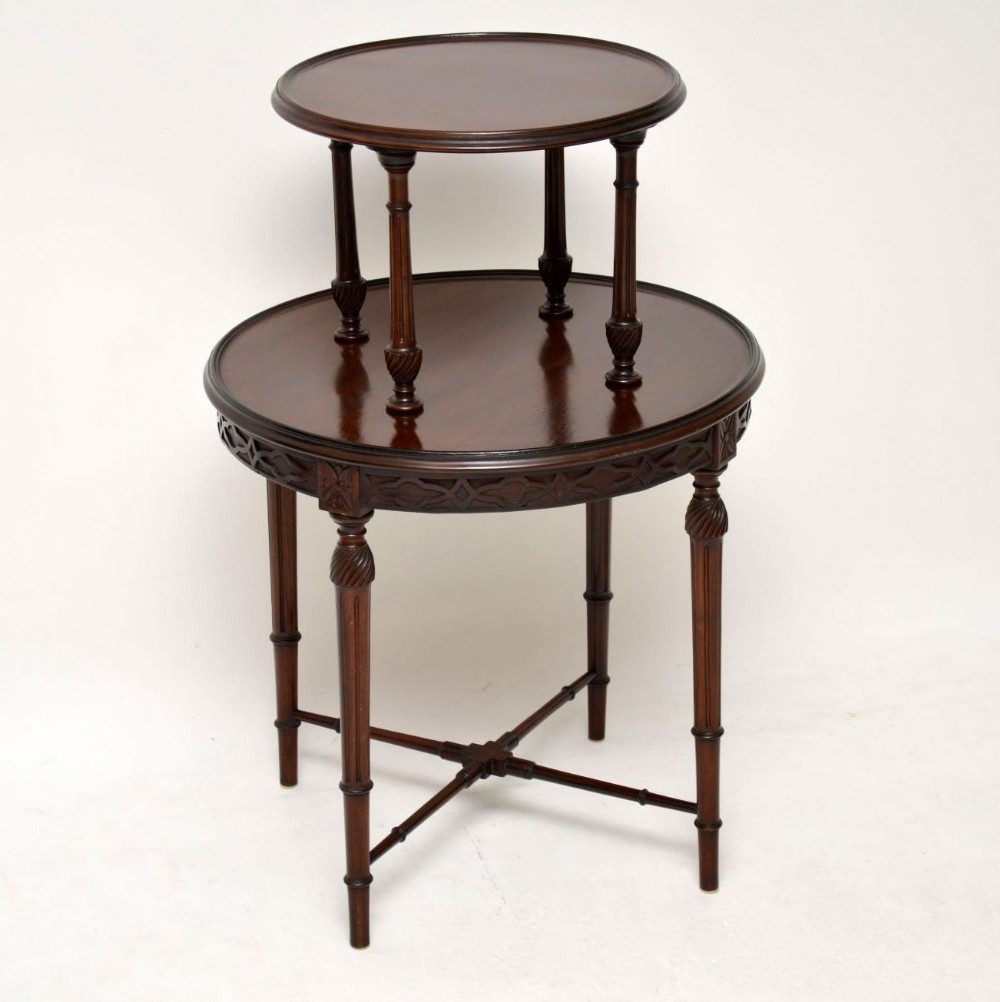 Antique Mahogany Two Tier Table
