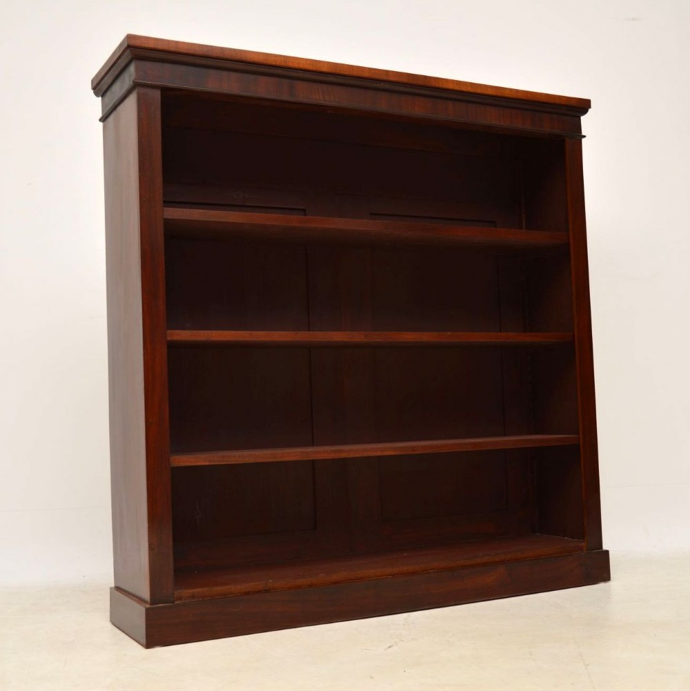 Antique Victorian Mahogany Open Bookcase