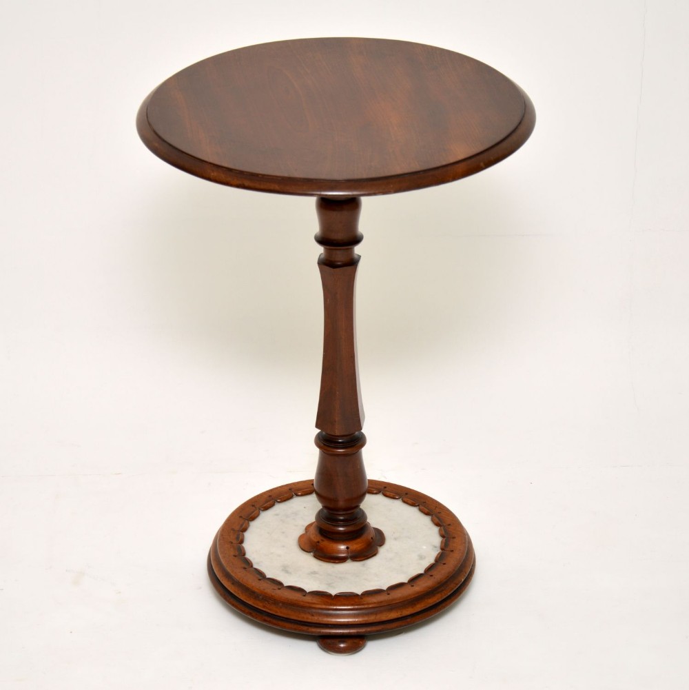 Antique William IV Mahogany & Marble Side Table