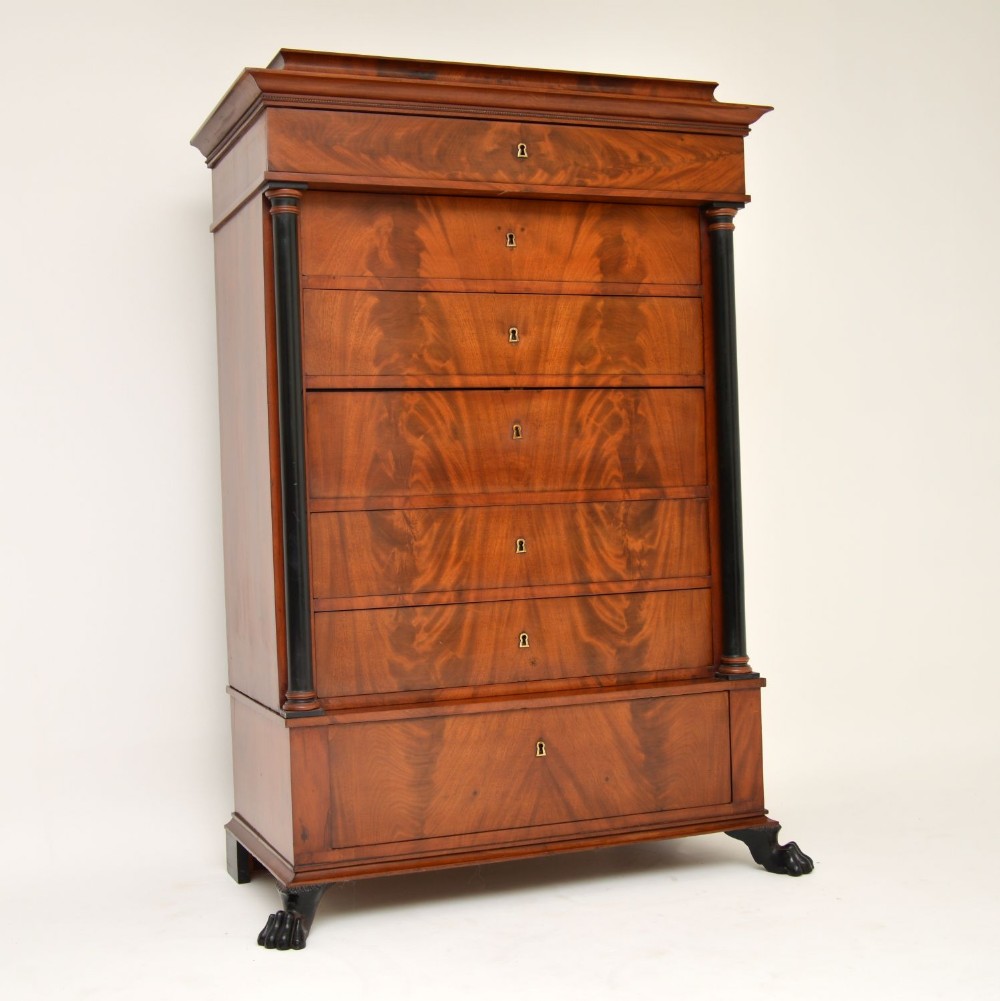 Antique Swedish Biedermeier Secretaire Chest of Drawers