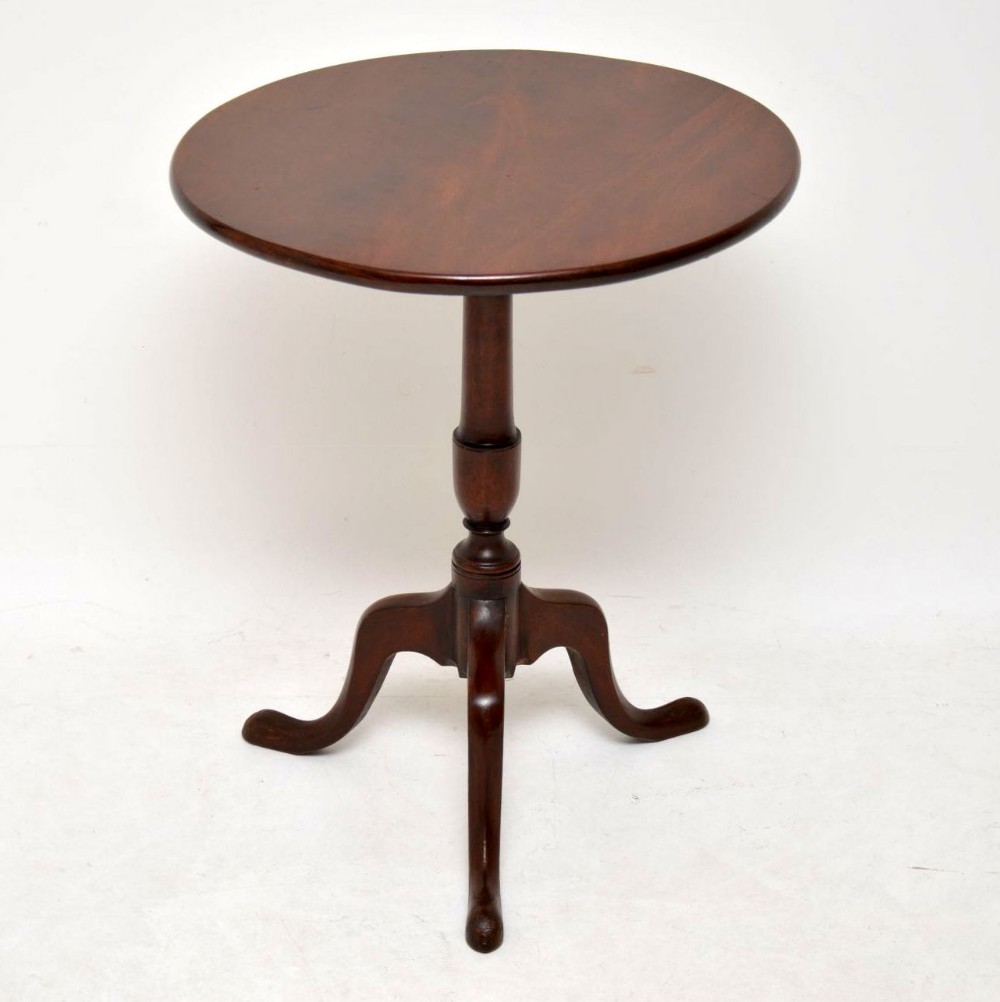 Antique Georgian Mahogany Tilt Top Tripod Table