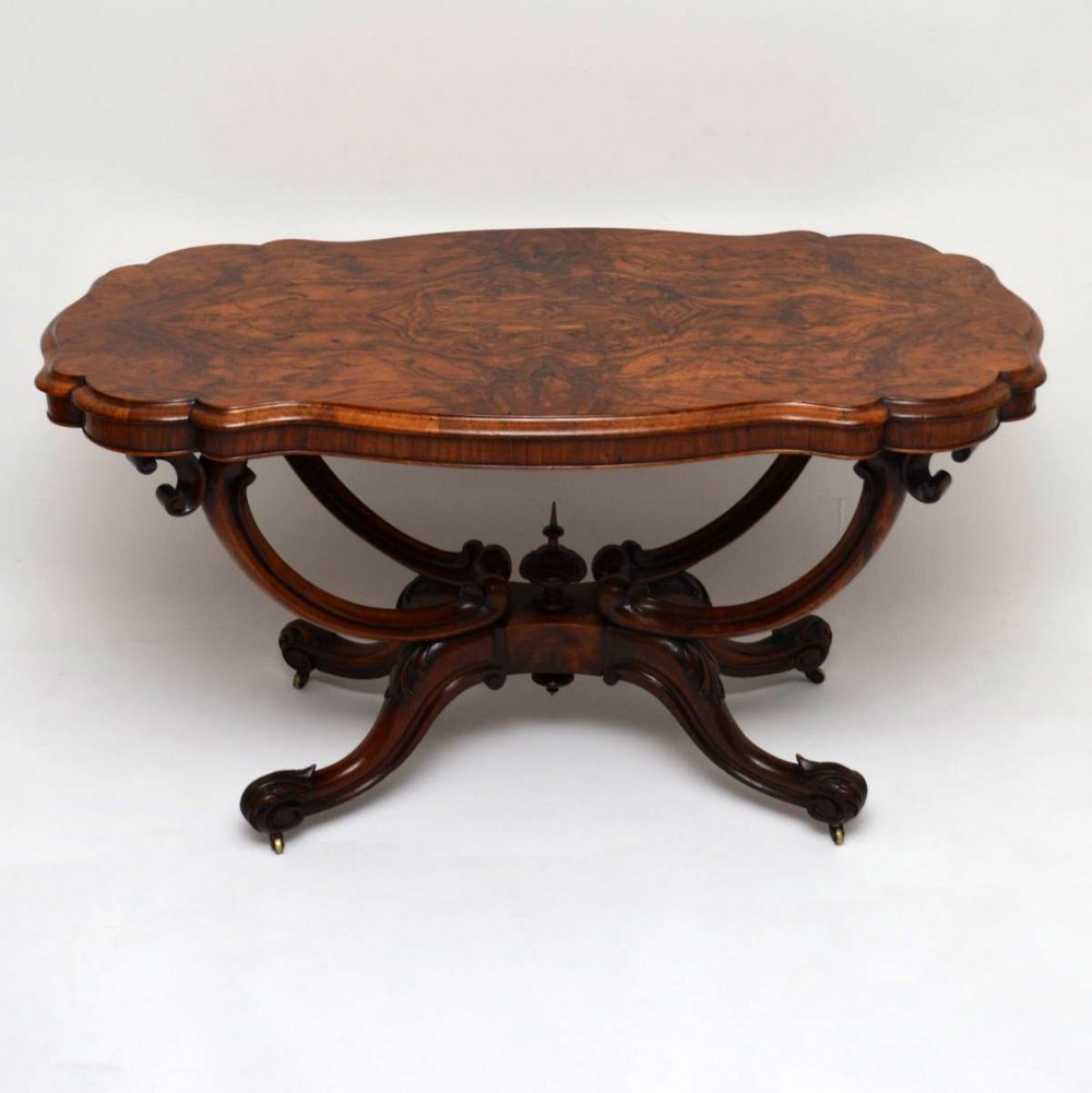 Antique Victorian Burr Walnut Centre Table