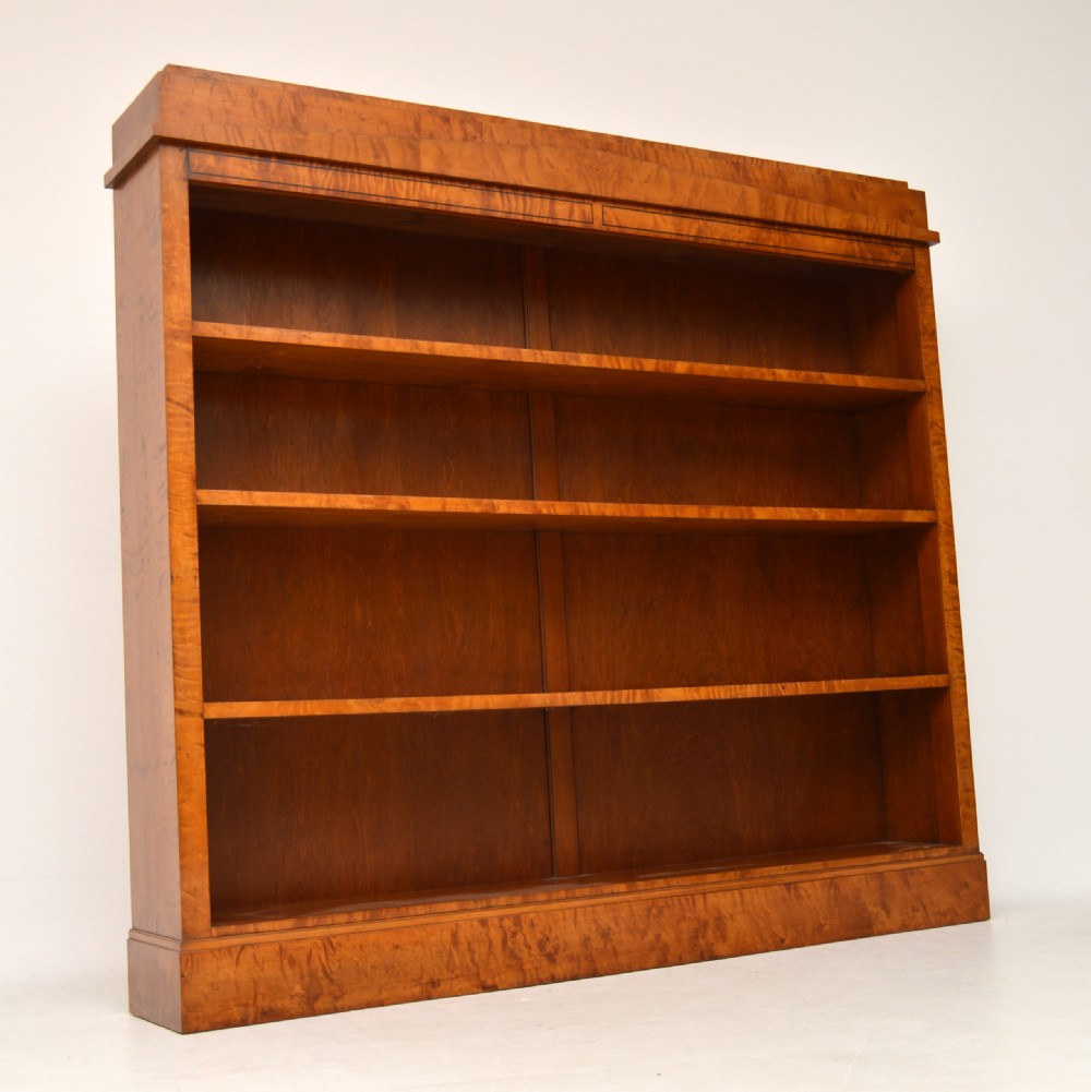 
Pair of Antique Swedish Biedermeier Satin Birch Open Bookcases View IX
