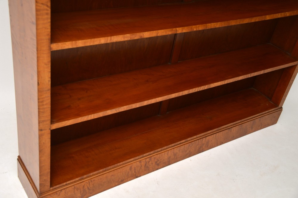 
Pair of Antique Swedish Biedermeier Satin Birch Open Bookcases View X