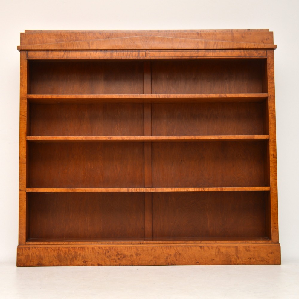 
Pair of Antique Swedish Biedermeier Satin Birch Open Bookcases View XI