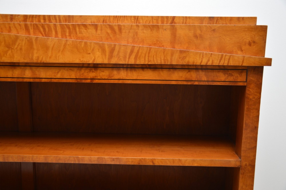 
Pair of Antique Swedish Biedermeier Satin Birch Open Bookcases View XII