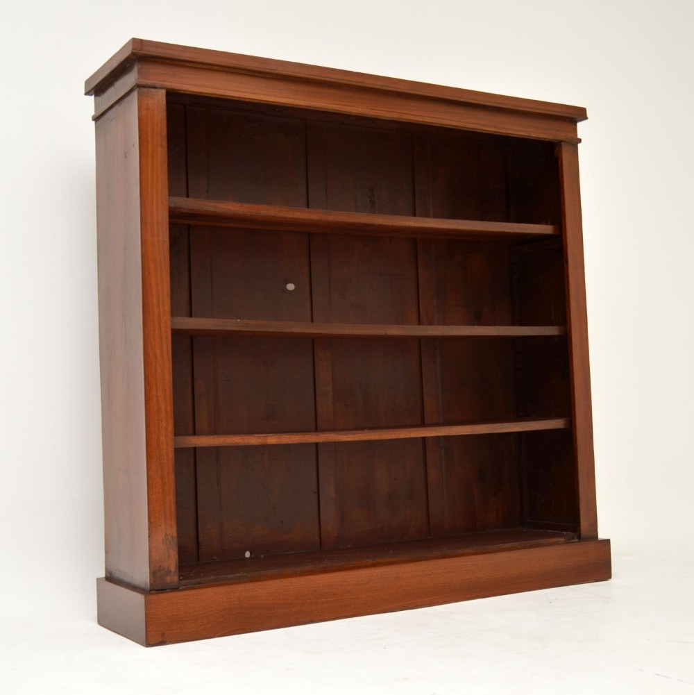 Antique Victorian Mahogany Open Bookcase