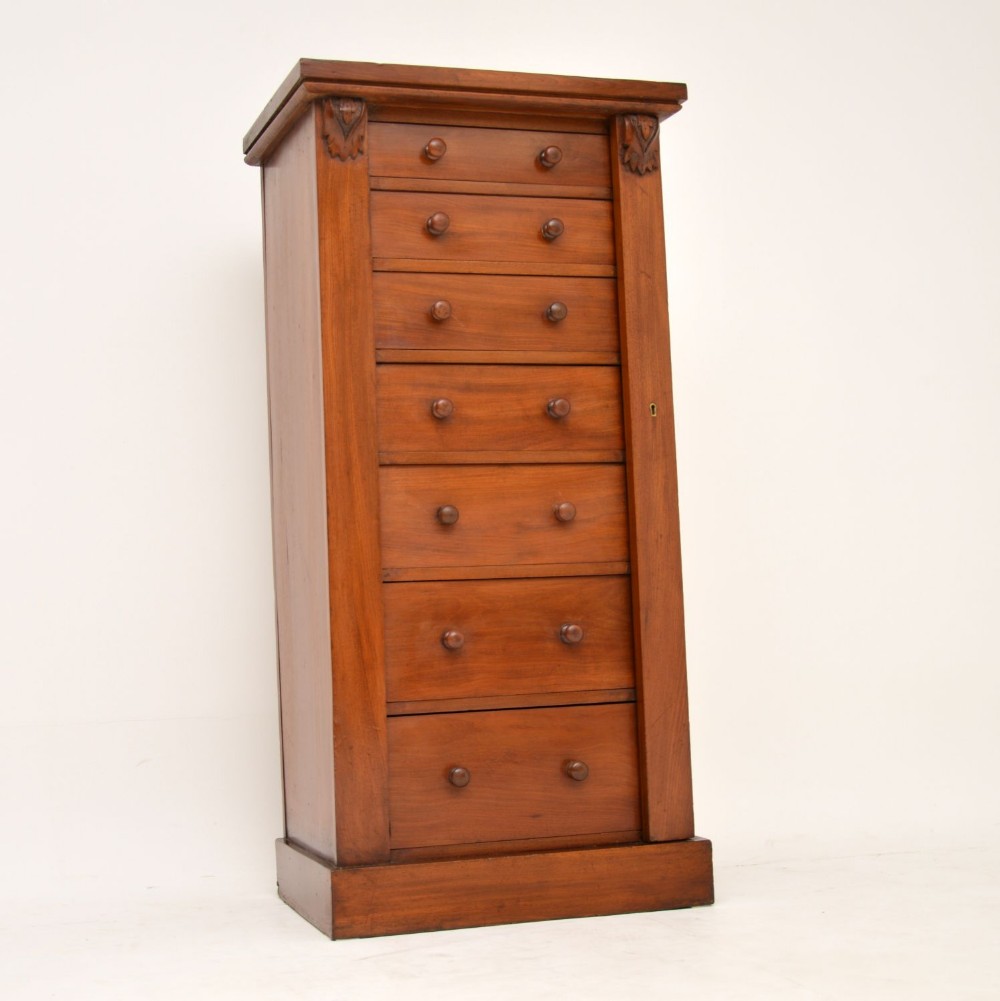 Antique Victorian Mahogany Wellington Chest of Drawers