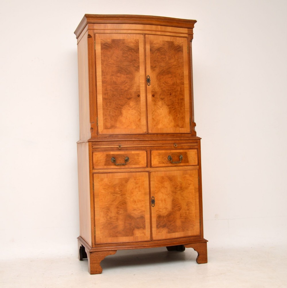 Antique Burr Walnut Drinks Cabinet
