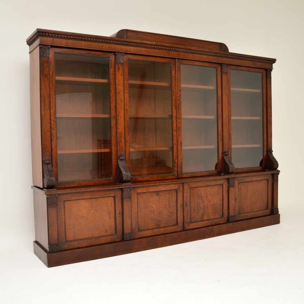 Antique George IV Mahogany Dwarf Bookcase