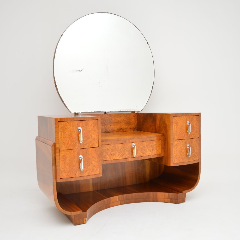 1920’s Art Deco Period Burr Walnut Dressing Table