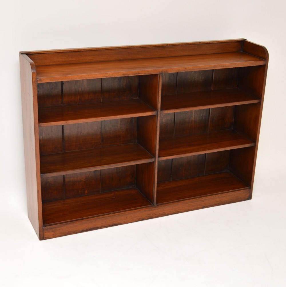 Antique Mahogany Open Bookcase