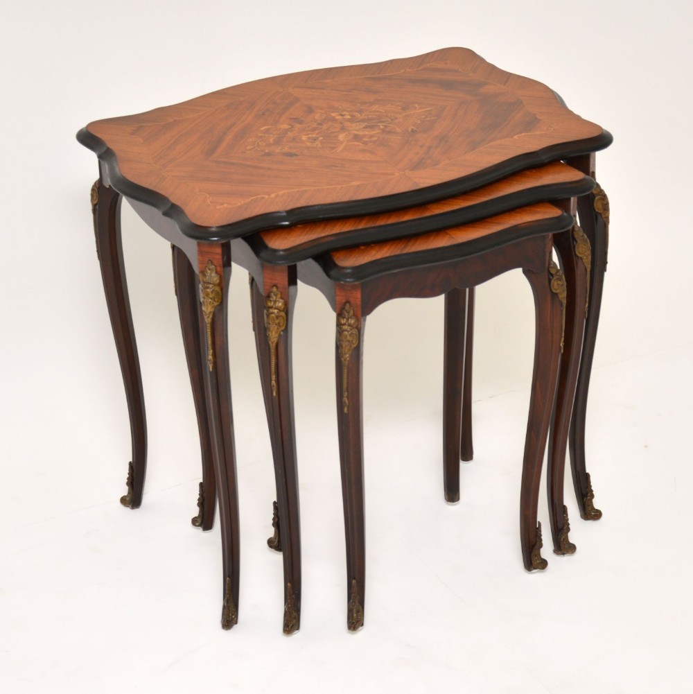Antique French Inlaid Rosewood Nest of Table