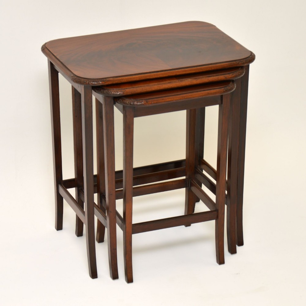Antique Mahogany Nest of 3 Tables