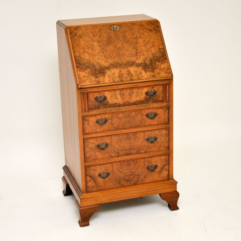 Antique Burr Walnut Writing Bureau