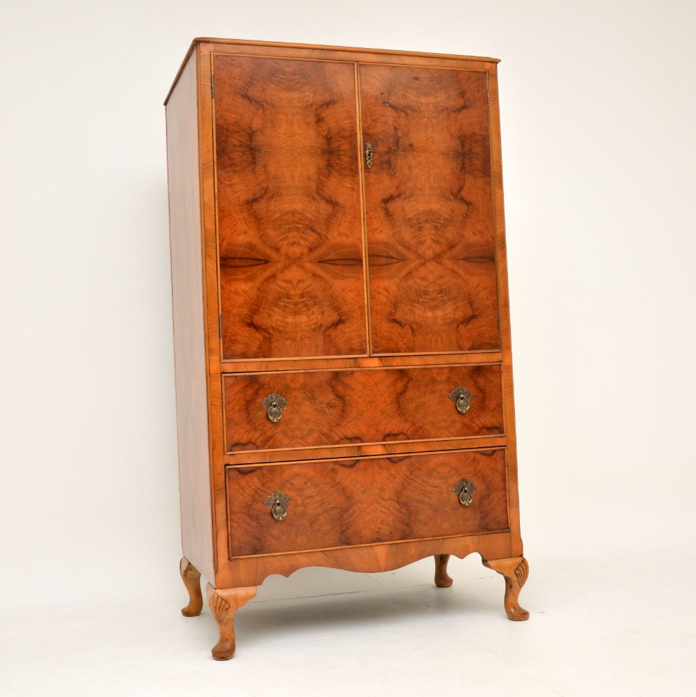 Antique Burr & Figured Walnut Tallboy